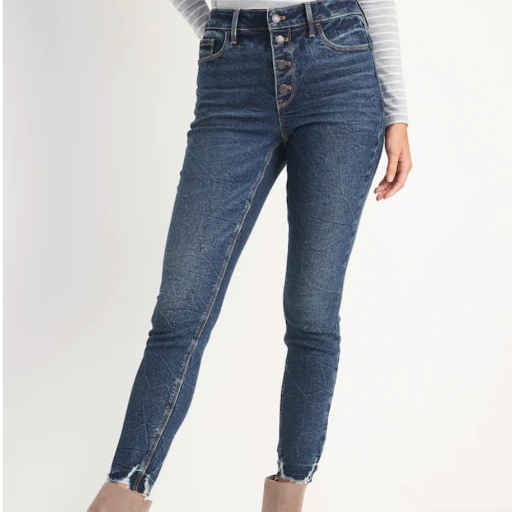 Old Navy high rise button fly jeans size 0